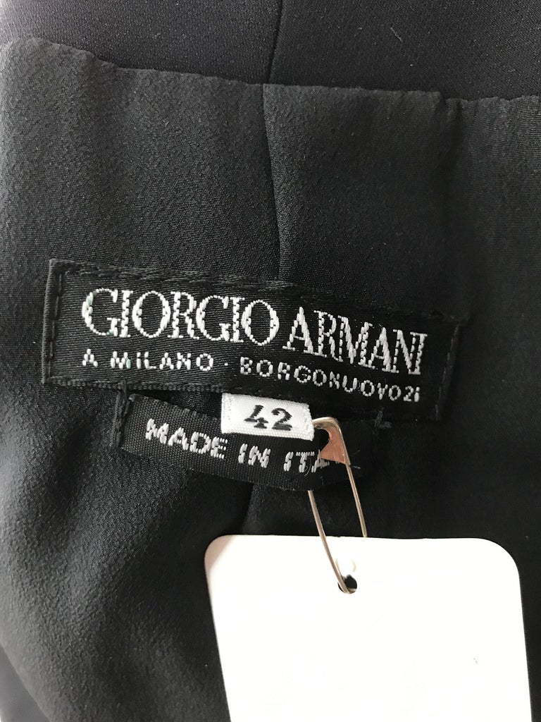 GIORGIO ARMANI silk Center vent 1B side zip suit setup 8CHGG03H 8CHPP01P black 42