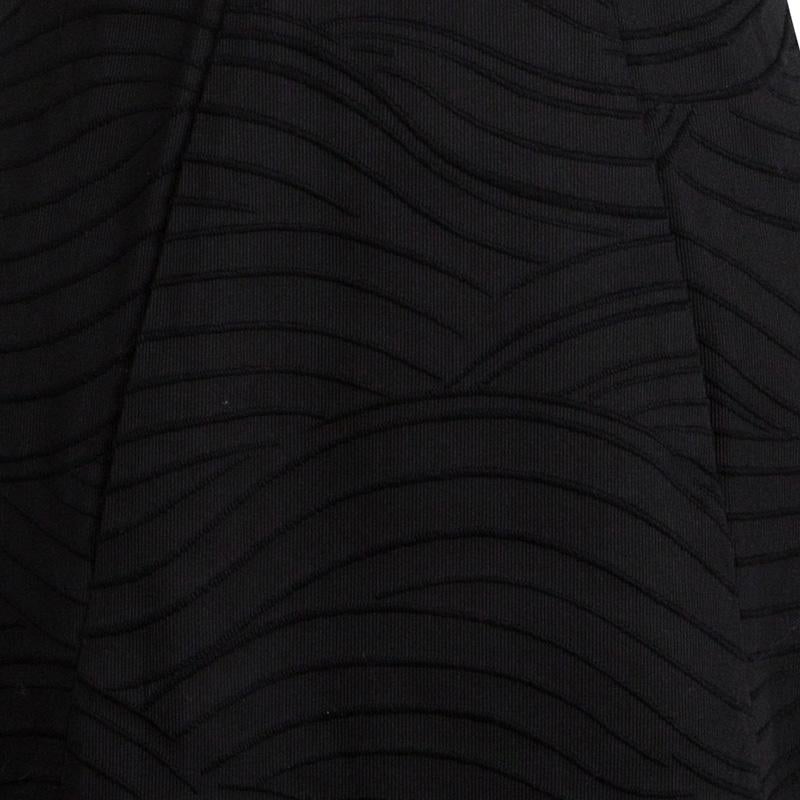 Women's Giorgio Armani Black Textured Strapless Cocktail Dress S