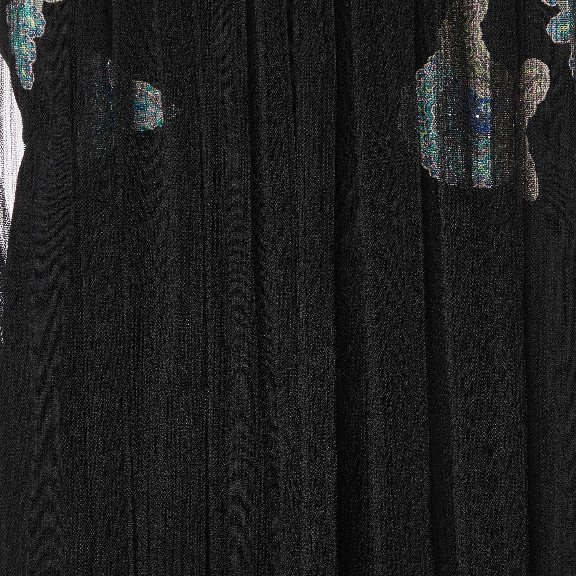 Giorgio Armani Abito svasato in tulle nero impreziosito S In condizioni Nuovo in vendita a Dubai, Al Qouz 2