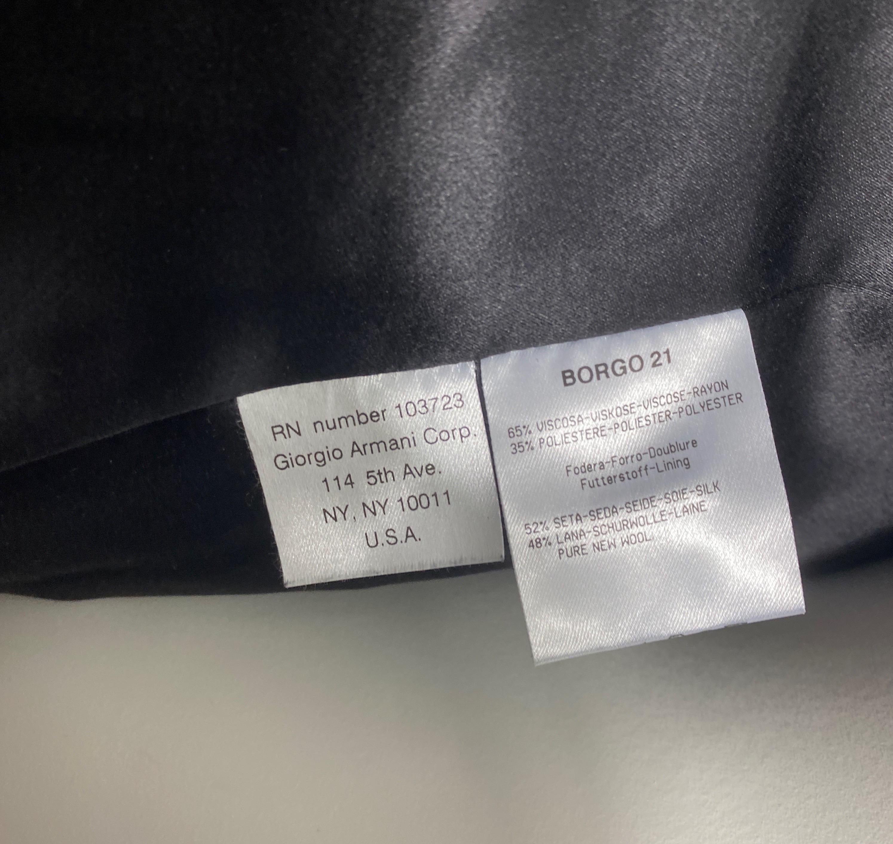 Giorgio Armani Black Velvet Cutout Jacket-size 38 For Sale 4