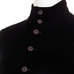 GIORGIO ARMANI black velvet mandarin collar slim fit evening jacket IT46 S