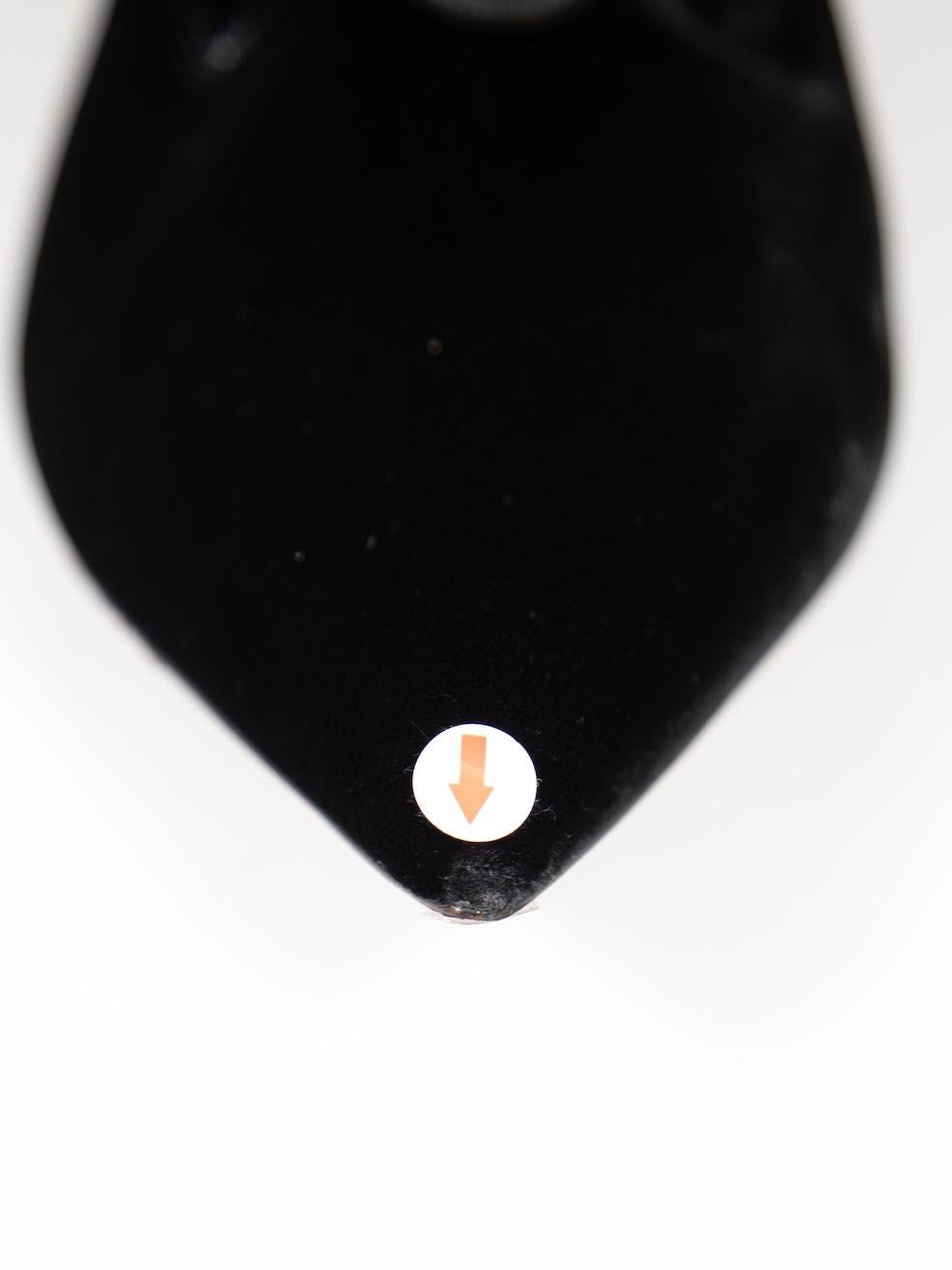 Giorgio Armani Black Velvet Pointed-Toe Oxfords Size IT 40 For Sale 1