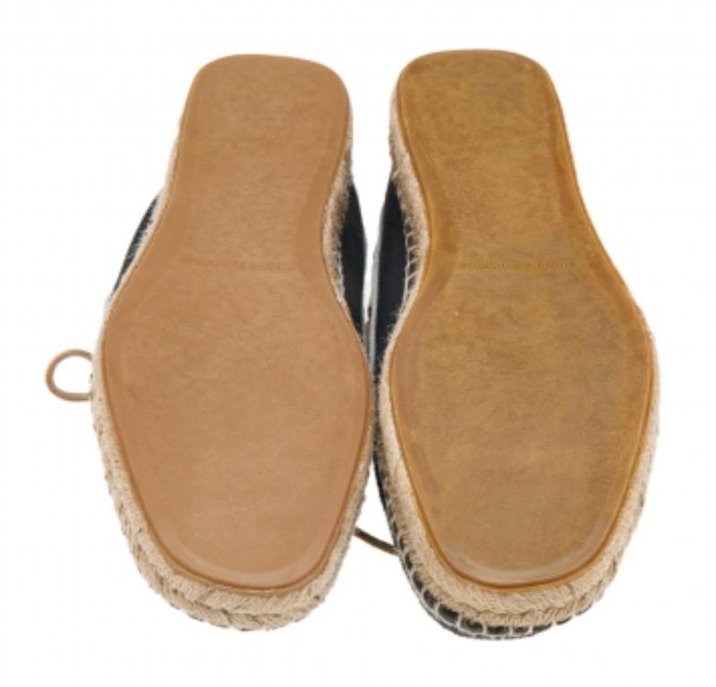 Giorgio Armani Schwarz/Weiß Nubuck Leder Espadrille Boot Schuhe Größe 43 im Angebot 3