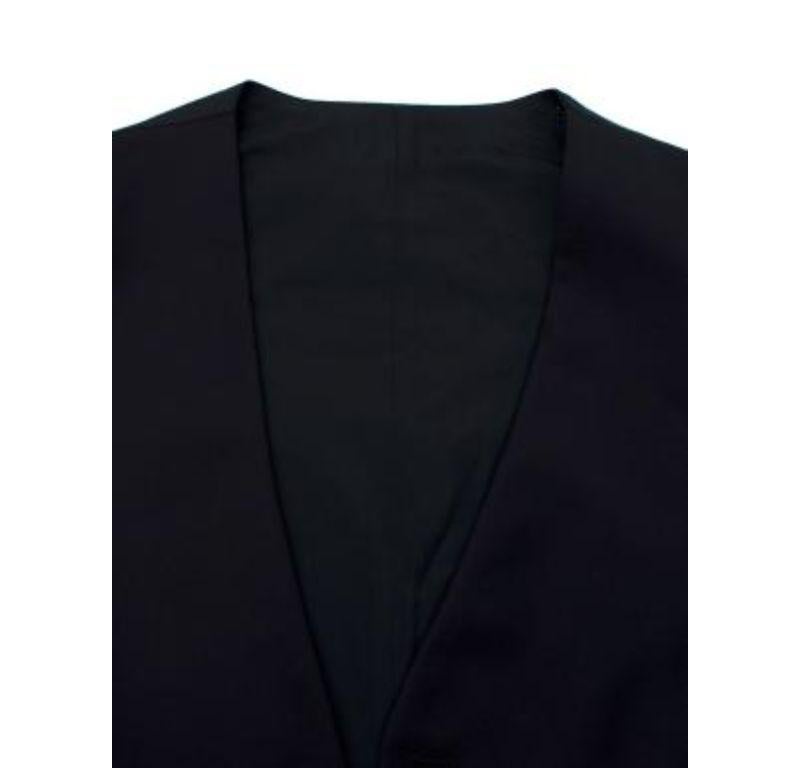 Giorgio Armani Black Wool Button Up Waistcoat For Sale 4