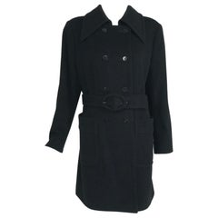 Giorgio Armani Black Wool Coat