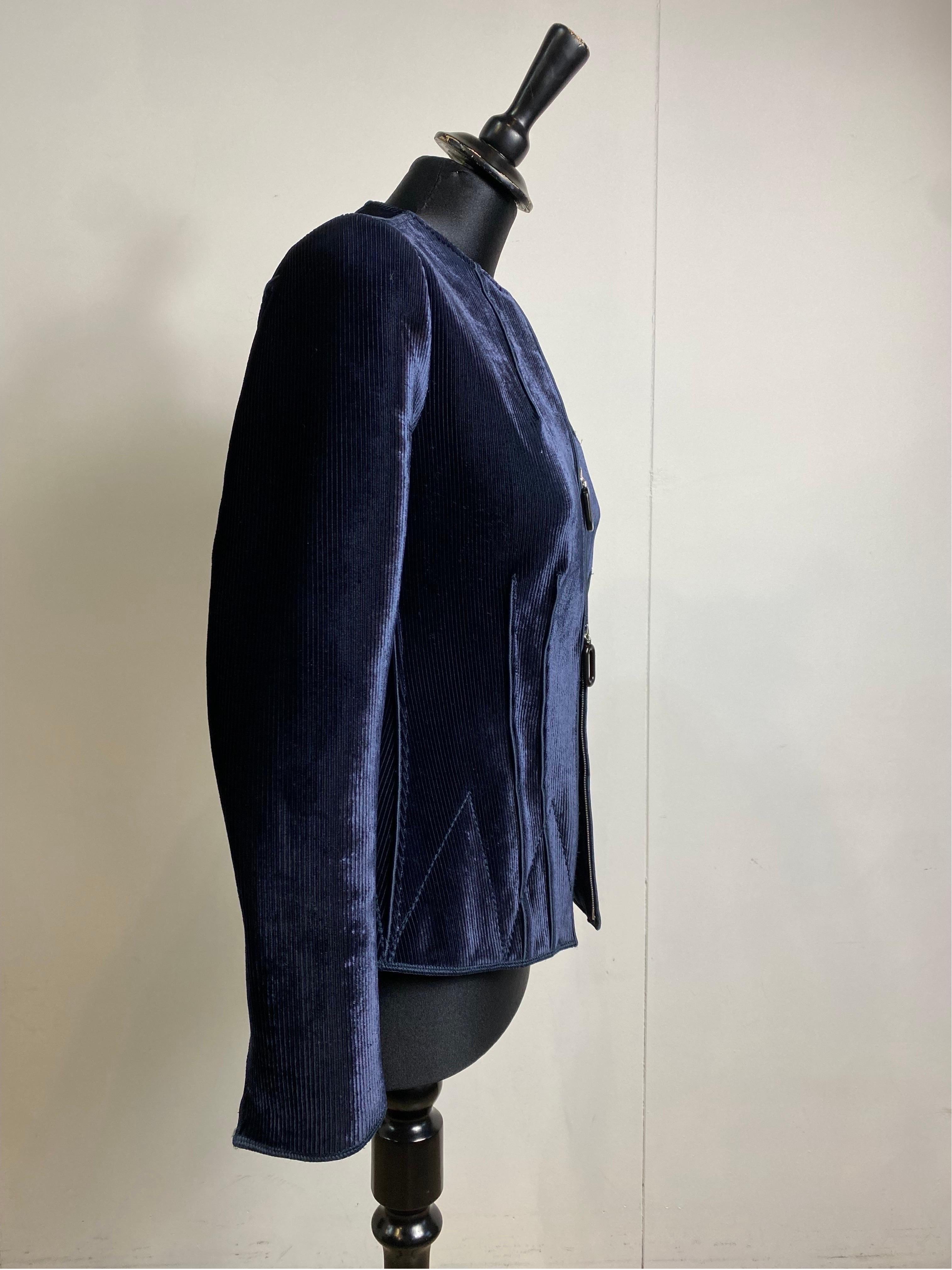 Giorgio Armani Blue Elegant Jacket For Sale 1
