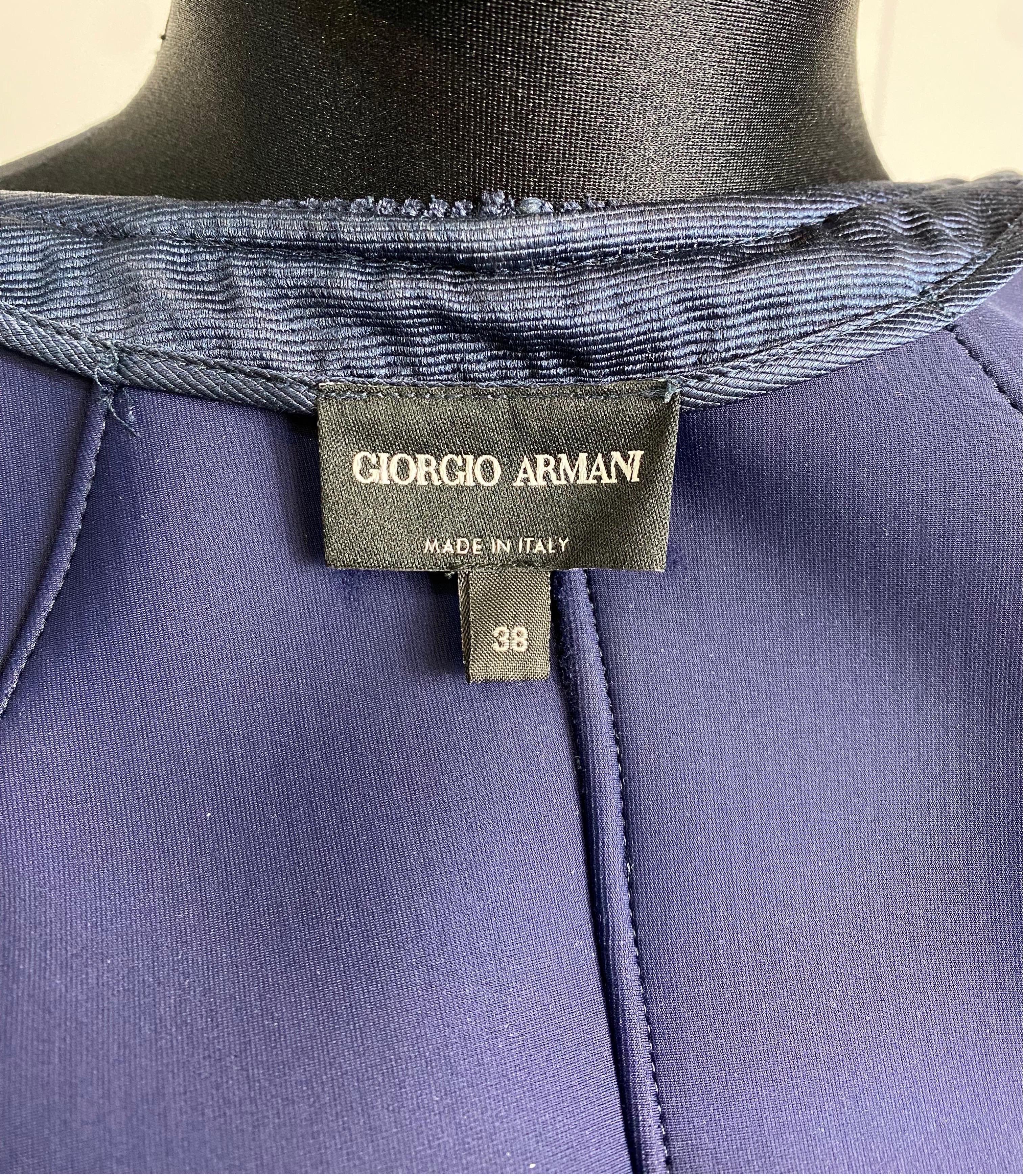 Giorgio Armani Blue Elegant Jacket For Sale 3
