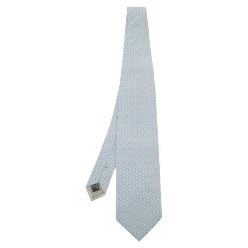 Giorgio Armani - Cravate en jacquard de soie à motifs carrés - Bleu en vente