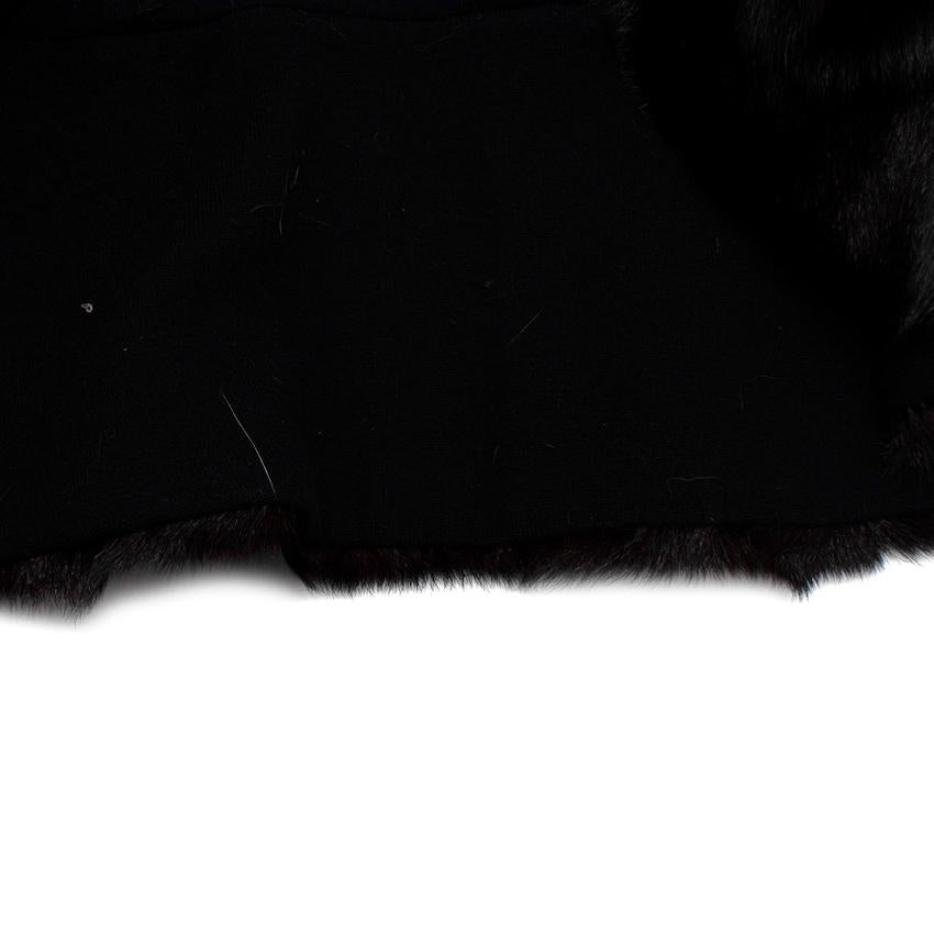 Giorgio Armani Brown-Black Shearling Fur Cropped Jacket - XL For Sale 4