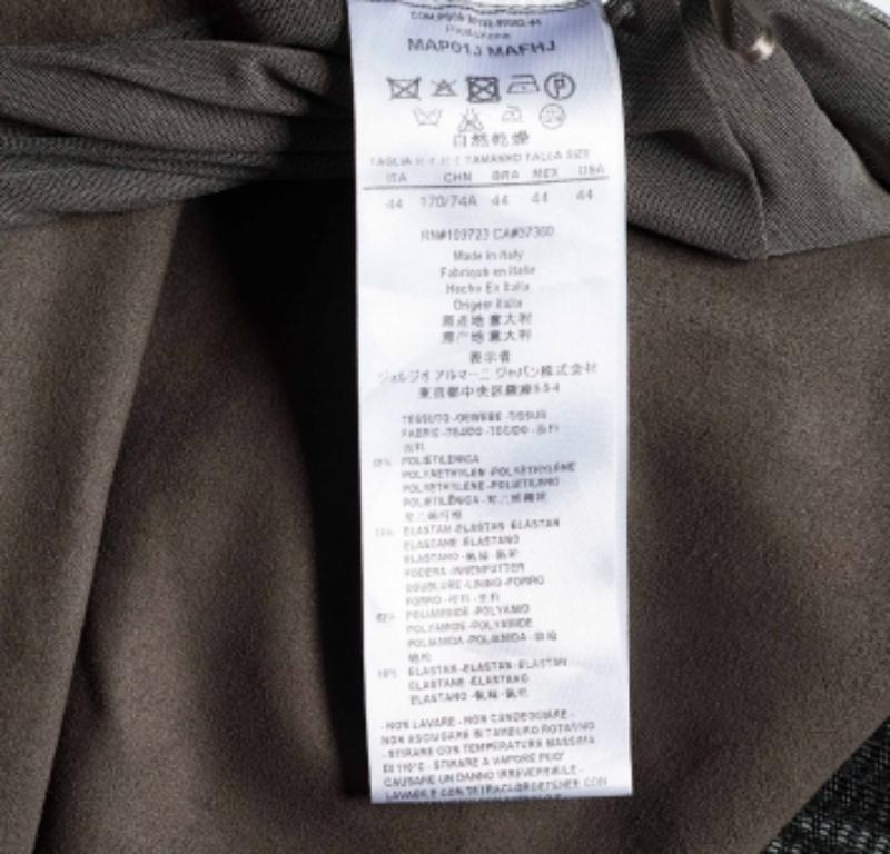 Nero Giorgio Armani - Pantaloni dritti in maglia marrone Coates - M. I. in vendita