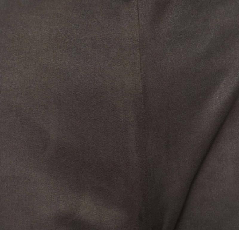 Donna Giorgio Armani - Pantaloni dritti in maglia marrone Coates - M. I. in vendita