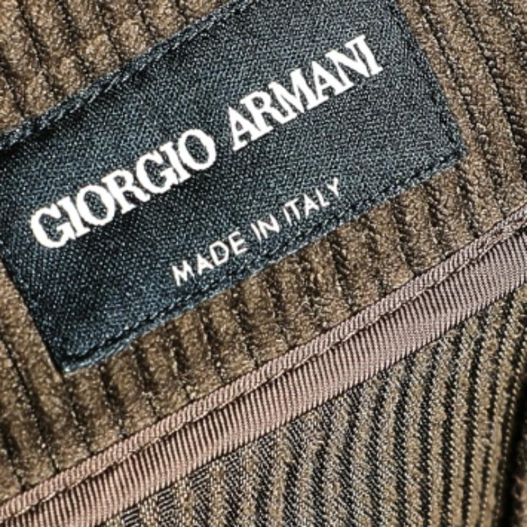 Giorgio Armani Brown Corduroy Wide Leg Pants M 1