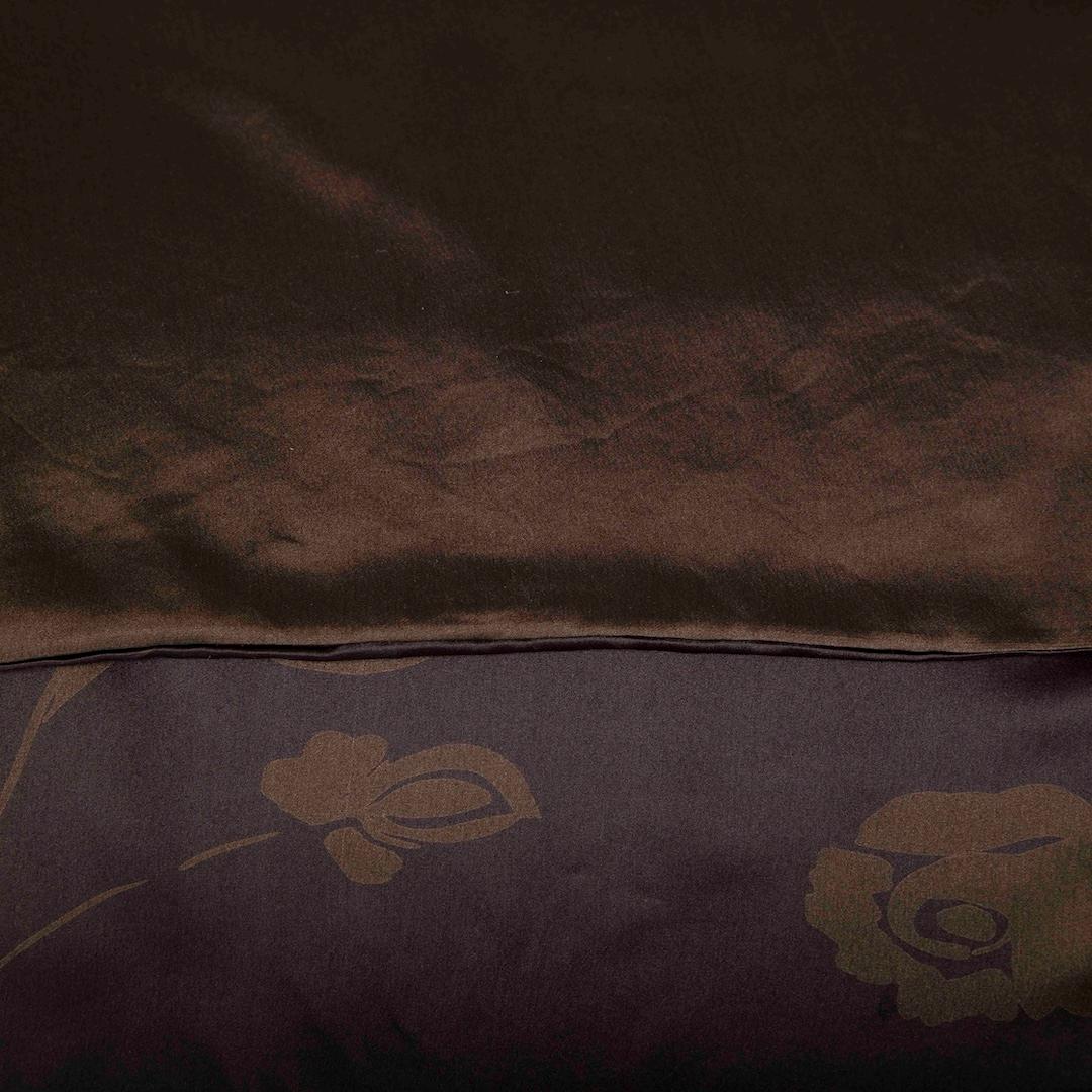 Giorgio Armani Brown Floral Print Silk Scarf In Good Condition For Sale In London, GB