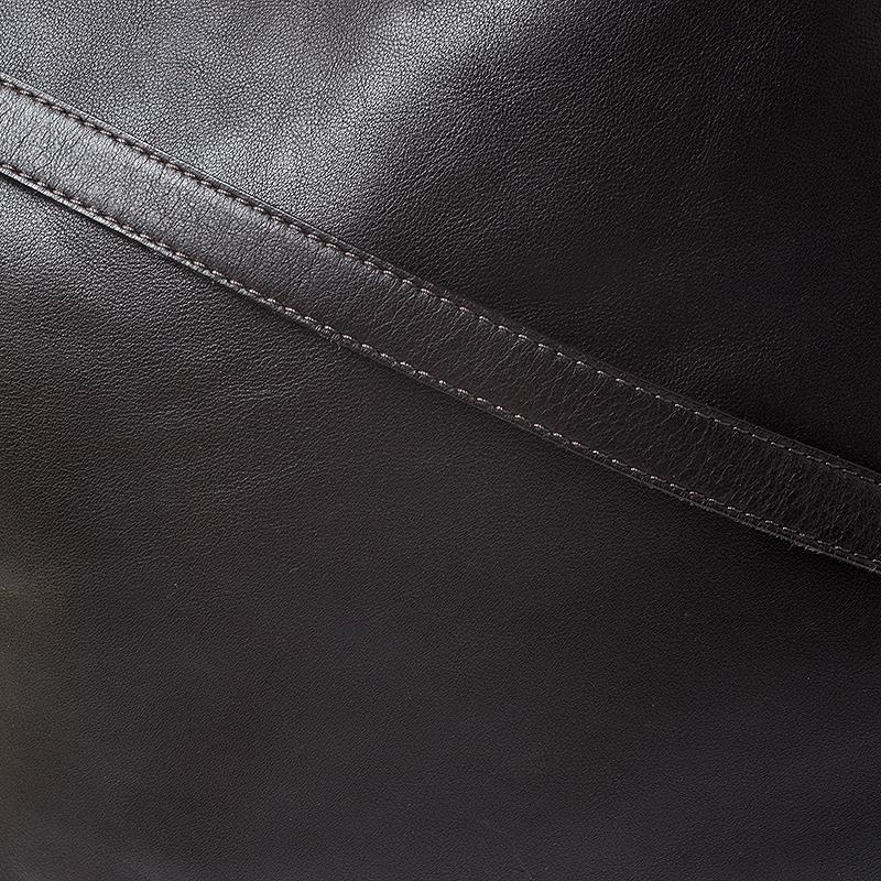 Women's Giorgio Armani Brown Leather Messenger Bag