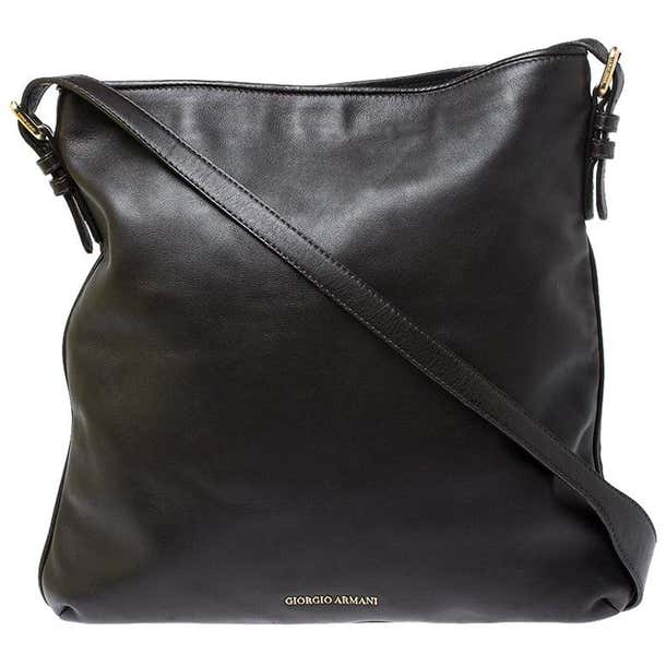Giorgio Armani Brown Leather Messenger Bag at 1stDibs | giorgio armani ...