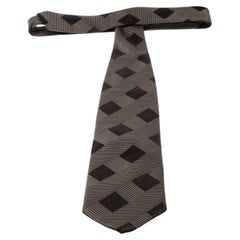 Giorgio Armani Brown Patterned Silk Jacquard Traditional Tie