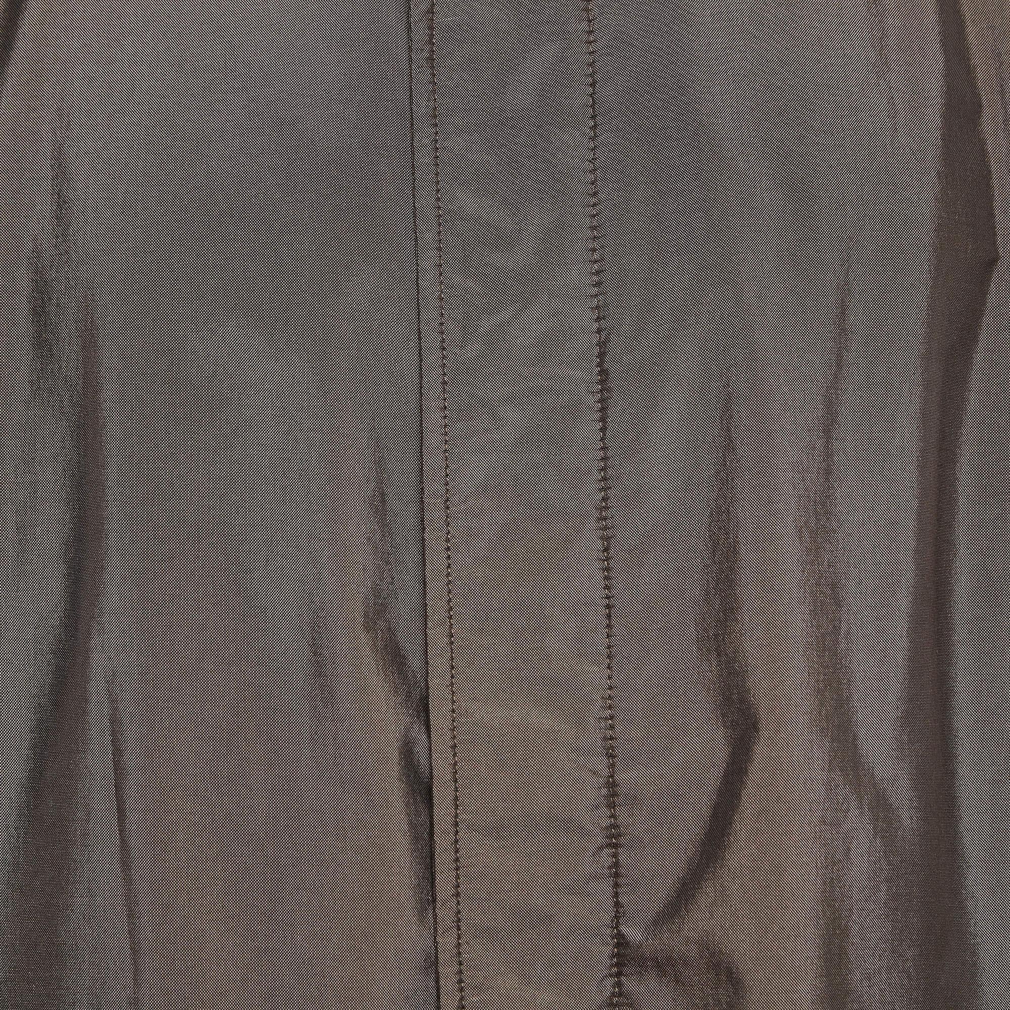 Grigio Giorgio Armani Giacca marrone in misto seta XXXL in vendita