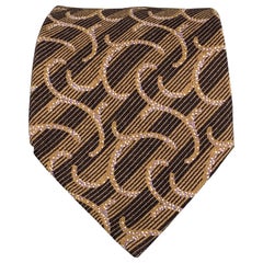 GIORGIO ARMANI Brown Swirls Silk Tie