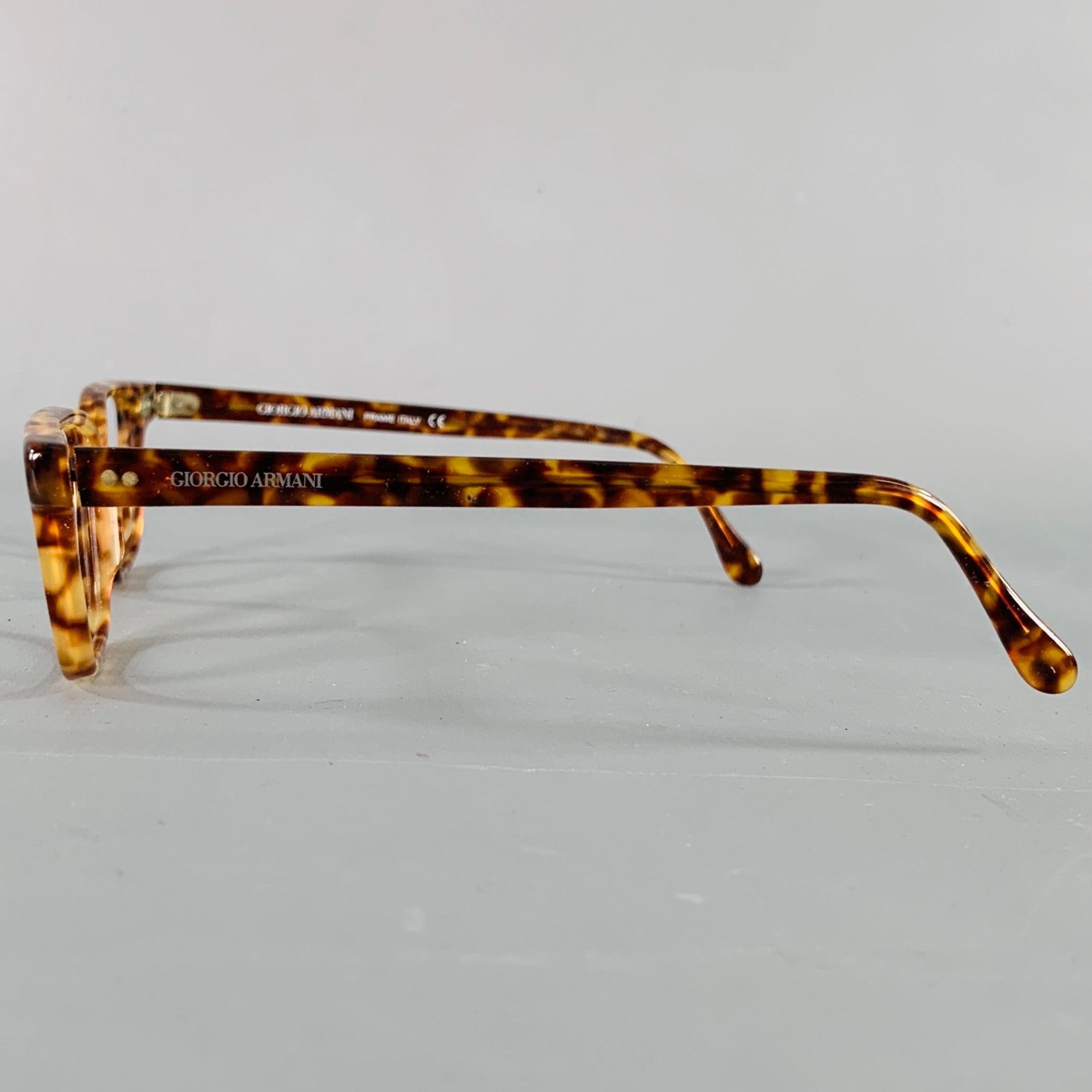 GIORGIO ARMANI Brown Tortoiseshell Acetate Frames In Excellent Condition In San Francisco, CA