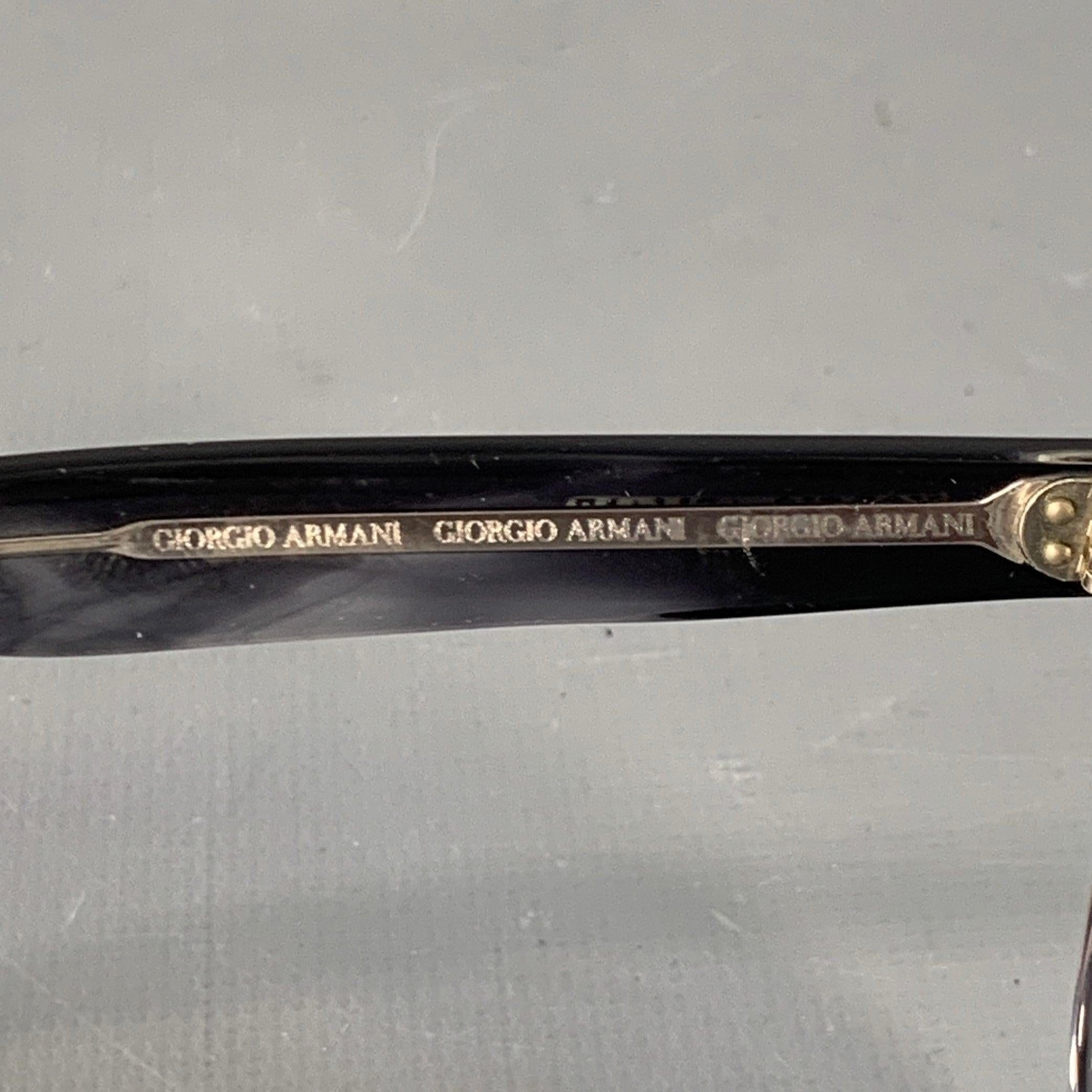 GIORGIO ARMANI Brown Transparent Acetate Teardrop Sunglasses en Bueno estado para la venta en San Francisco, CA