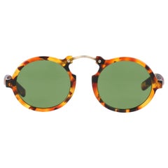 Giorgio Armani c.1990 Occhiali da sole con montatura rotonda tartarugata 617-S 069 RARO