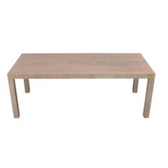 Giorgio Armani Casa Cerused Oak Dining Table and Chairs Set for Four, Leather