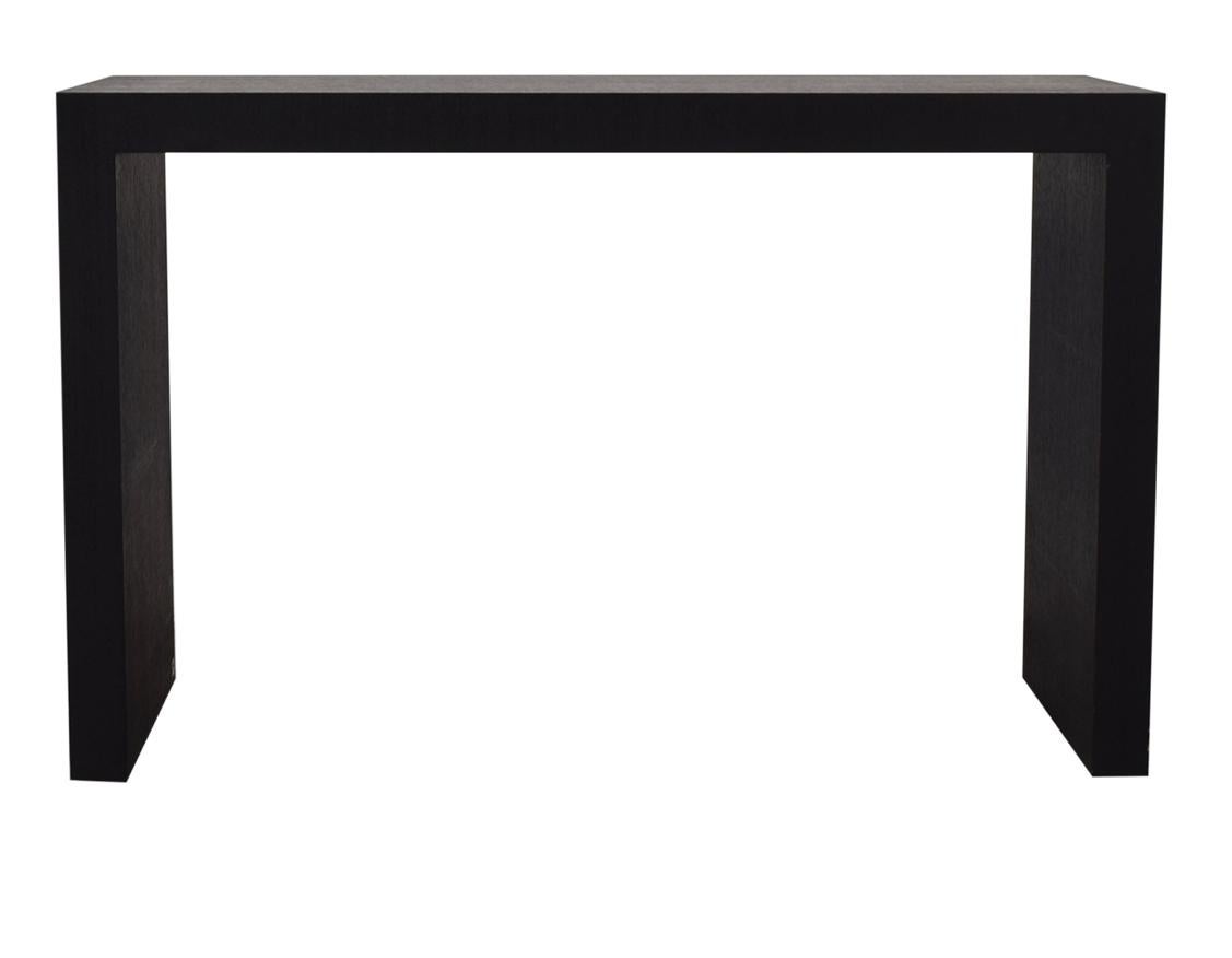 Giorgio Armani Casa Ebonized Cerused Black- Brown Oak “Paris” console table. Made in Italy. Labelled Console table: 58