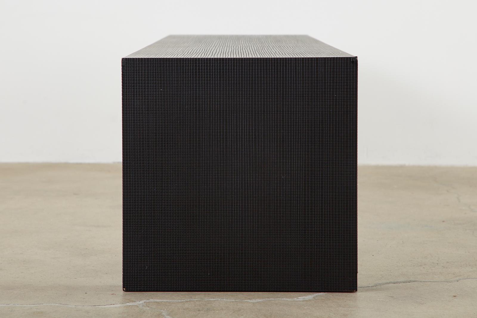 Post-Modern Giorgio Armani Casa Ebonized Cocktail Table or Bench