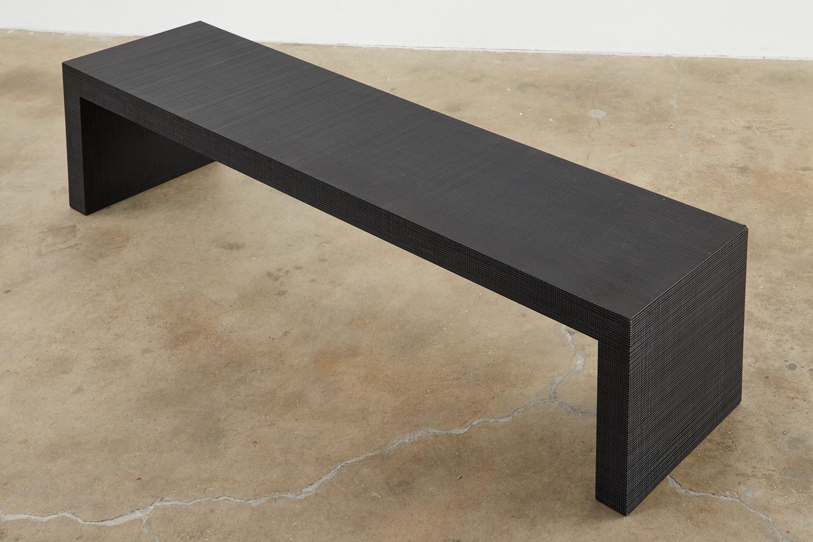 Italian Giorgio Armani Casa Ebonized Cocktail Table or Bench