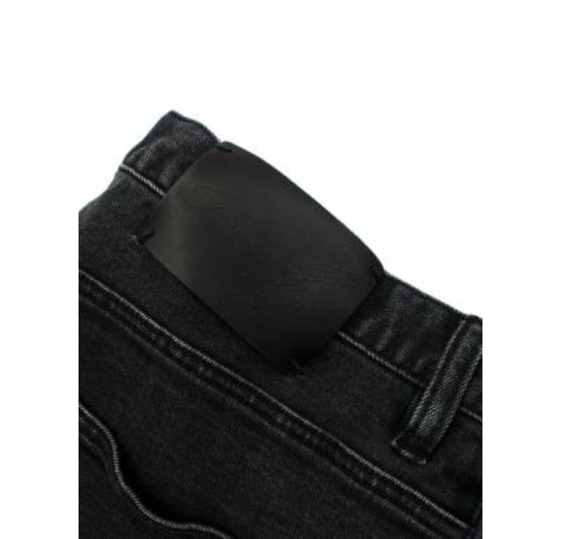 Giorgio Armani charcoal faded denim straight leg jeans For Sale 6