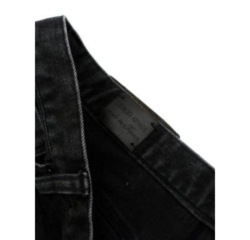 Giorgio Armani charcoal faded denim straight leg jeans For Sale 3