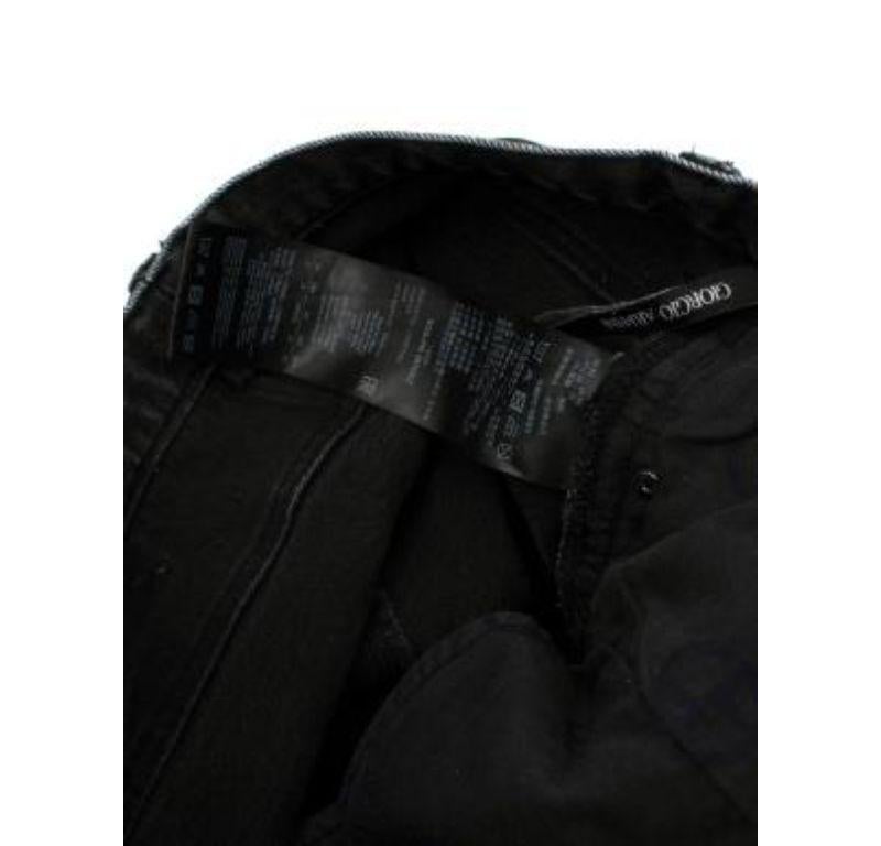 Giorgio Armani charcoal faded denim straight leg jeans For Sale 4