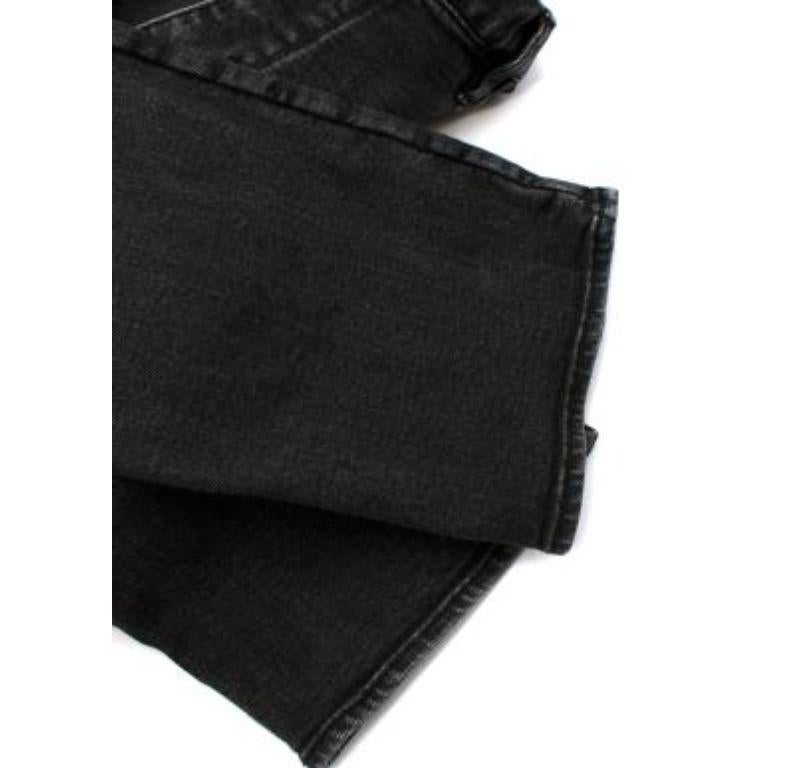 Giorgio Armani charcoal faded denim straight leg jeans For Sale 5