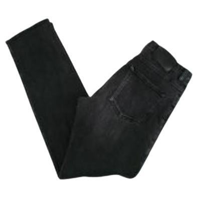Giorgio Armani charcoal faded denim straight leg jeans For Sale