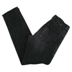 Giorgio Armani charcoal faded denim straight leg jeans