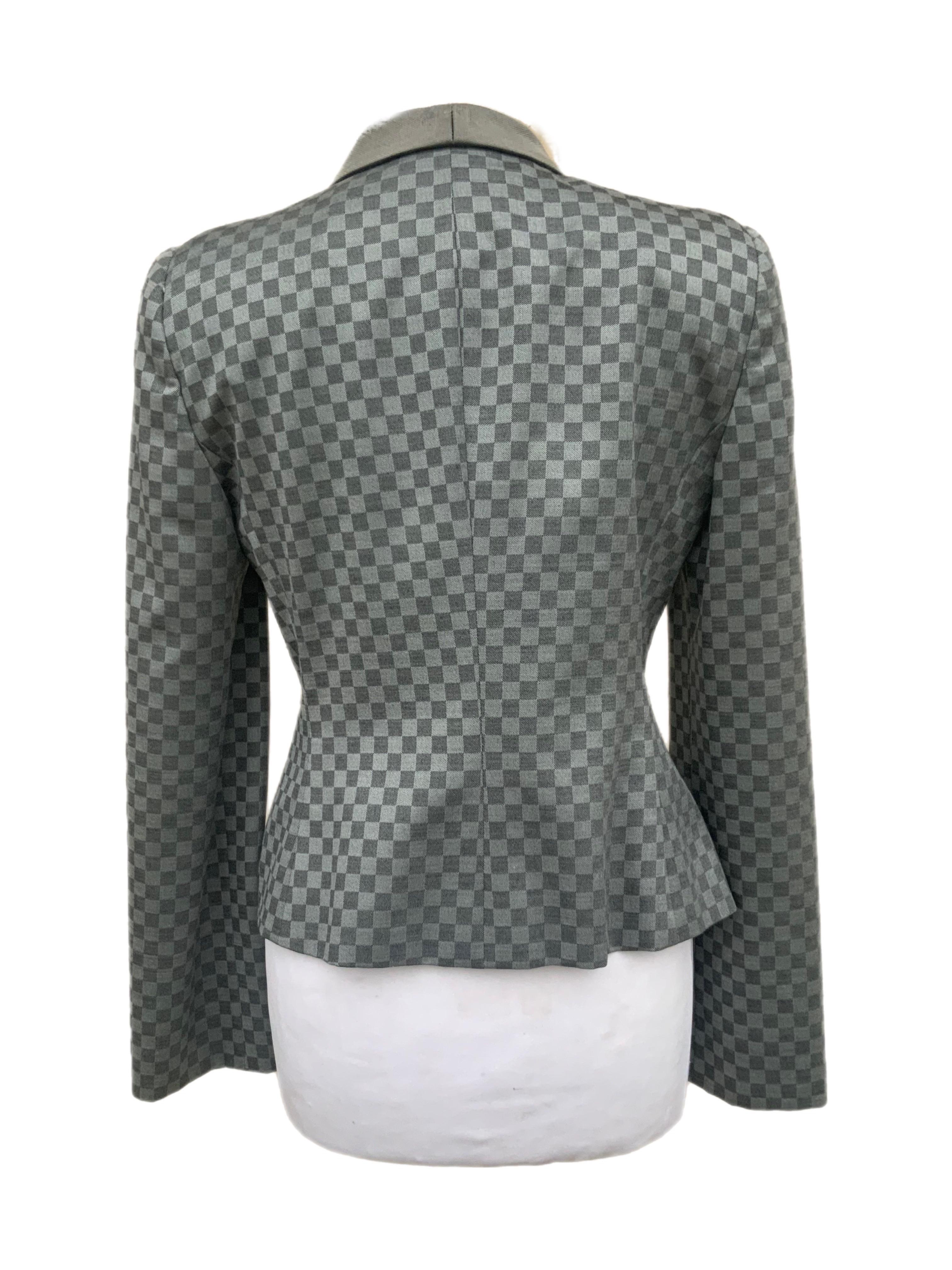 Giorgio Armani checkered blazer In Excellent Condition For Sale In Basaluzzo, IT