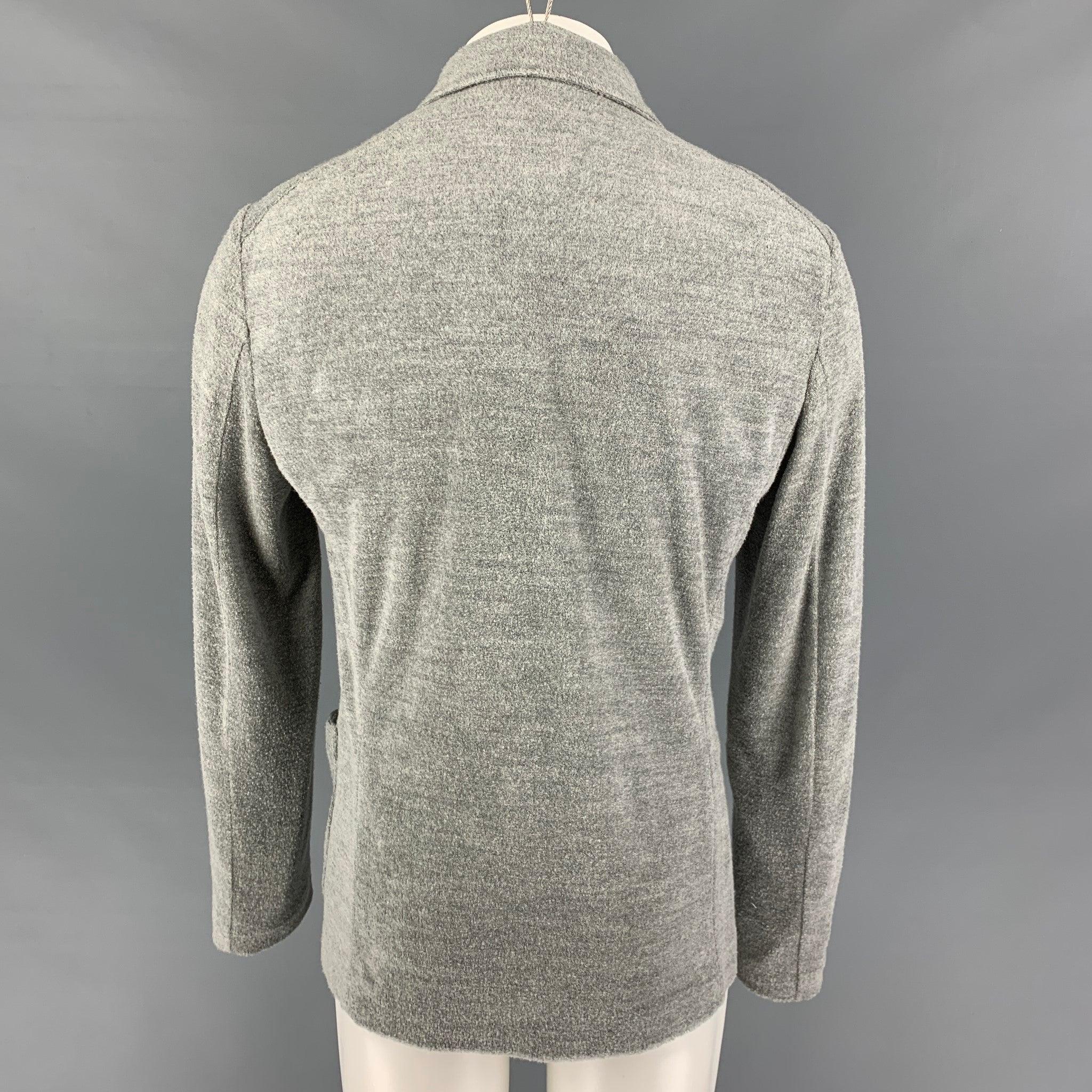 GIORGIO ARMANI Chest Size 42 Gray Cotton Blend Double Breasted Sport Coat In Good Condition For Sale In San Francisco, CA