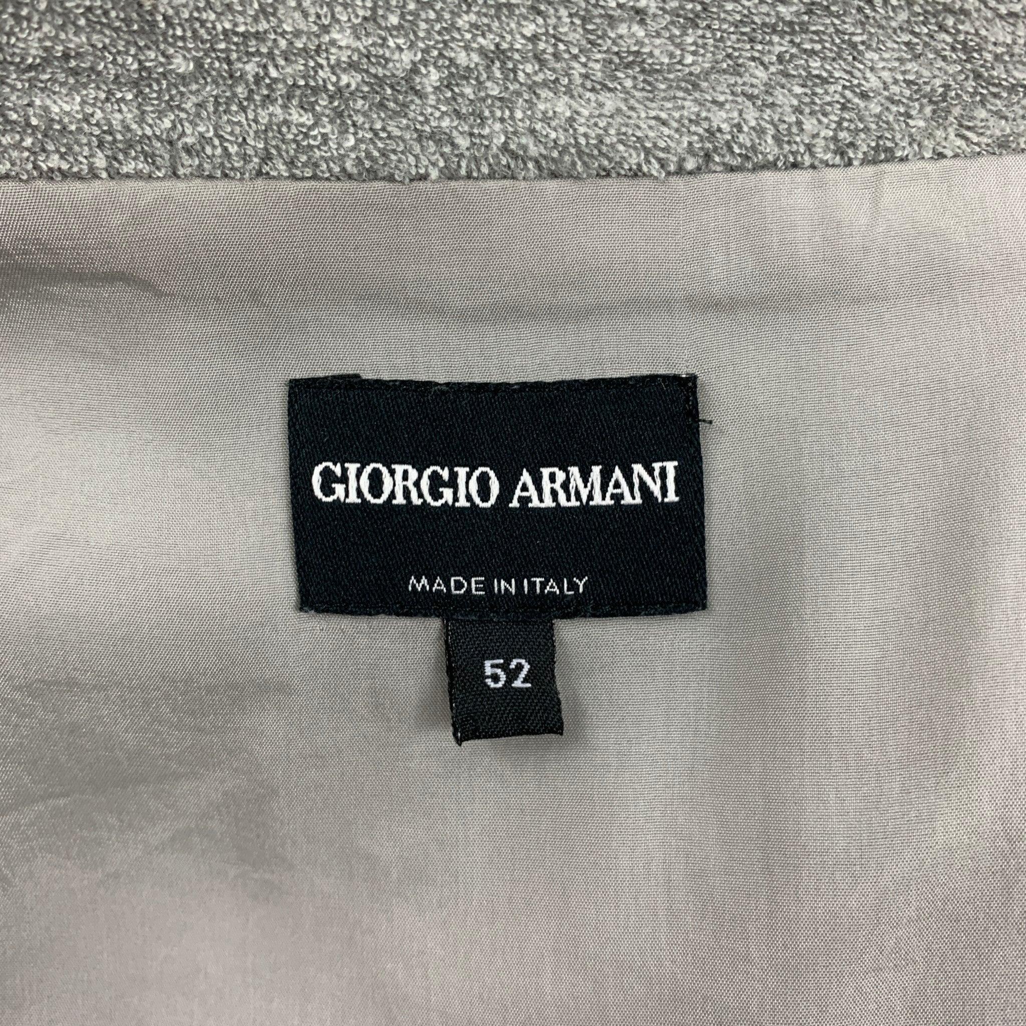 GIORGIO ARMANI Chest Size 42 Gray Cotton Blend Double Breasted Sport Coat For Sale 2