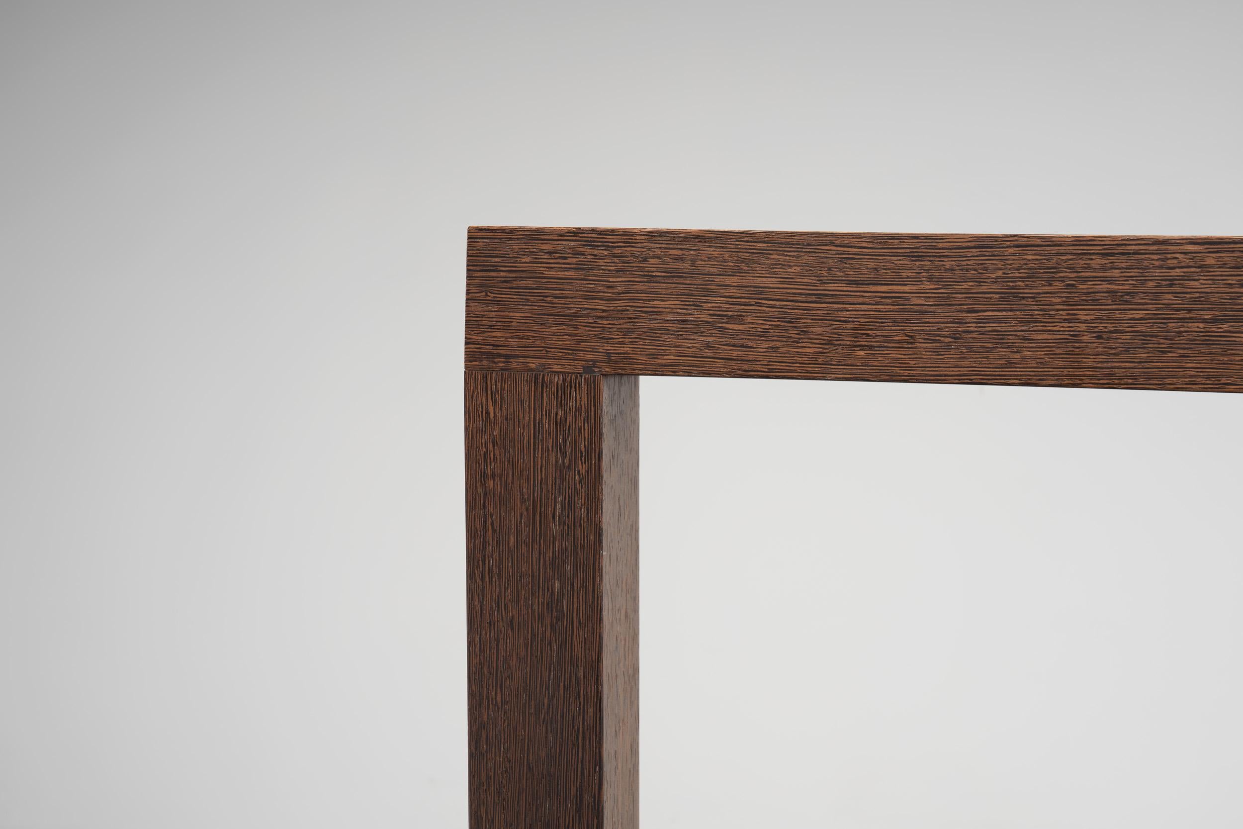 Wood Giorgio Armani Chestnut Constructivist Side Chairs, Italy, 1990s For Sale