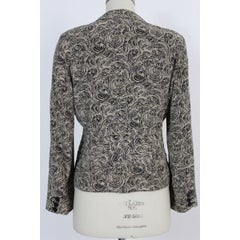 Giorgio Armani Classic Black White Silk Ceremony Jacket 1990s