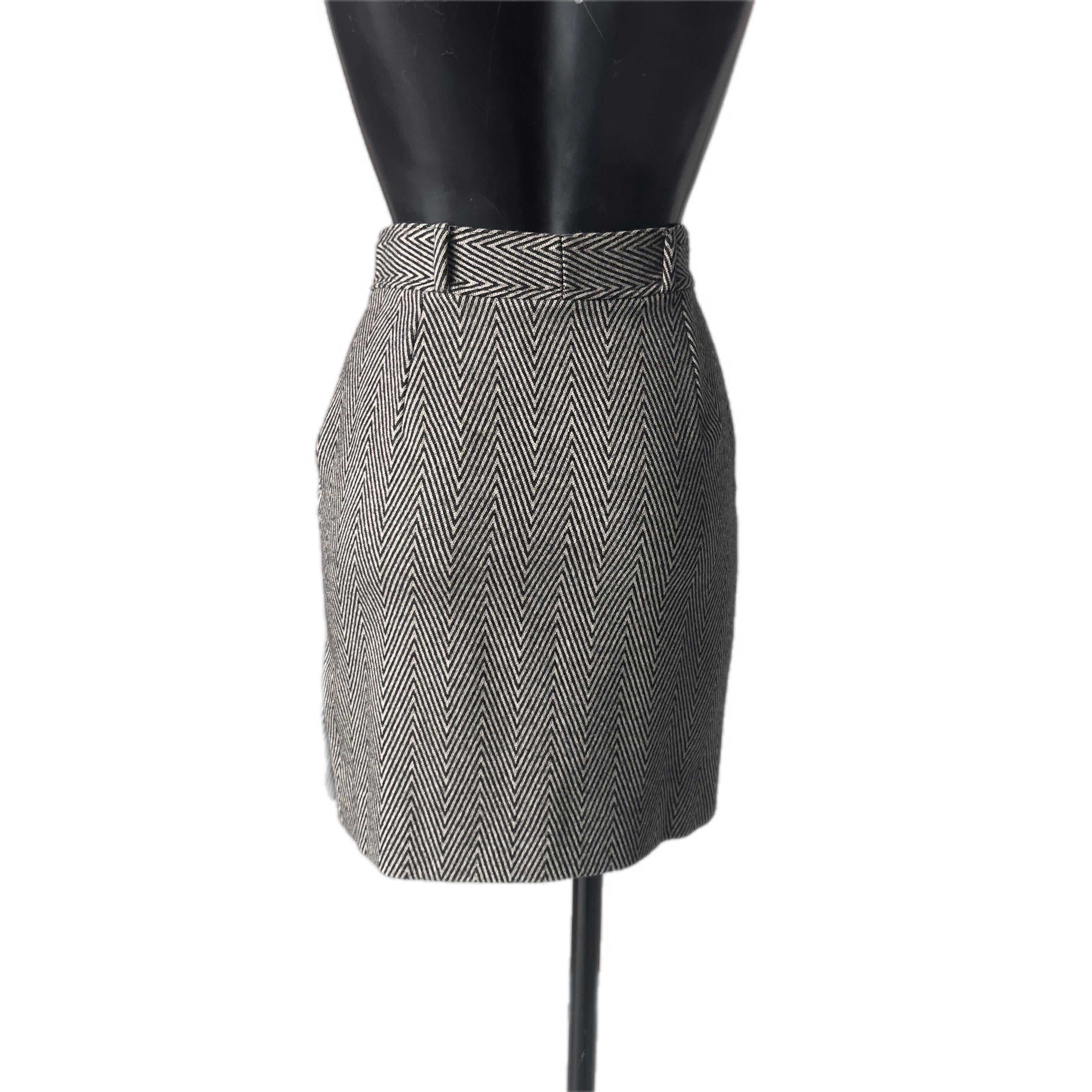 Giorgio Armani Completo Chevron in Lana – Anni ’80, Made in Italy in vendita 8