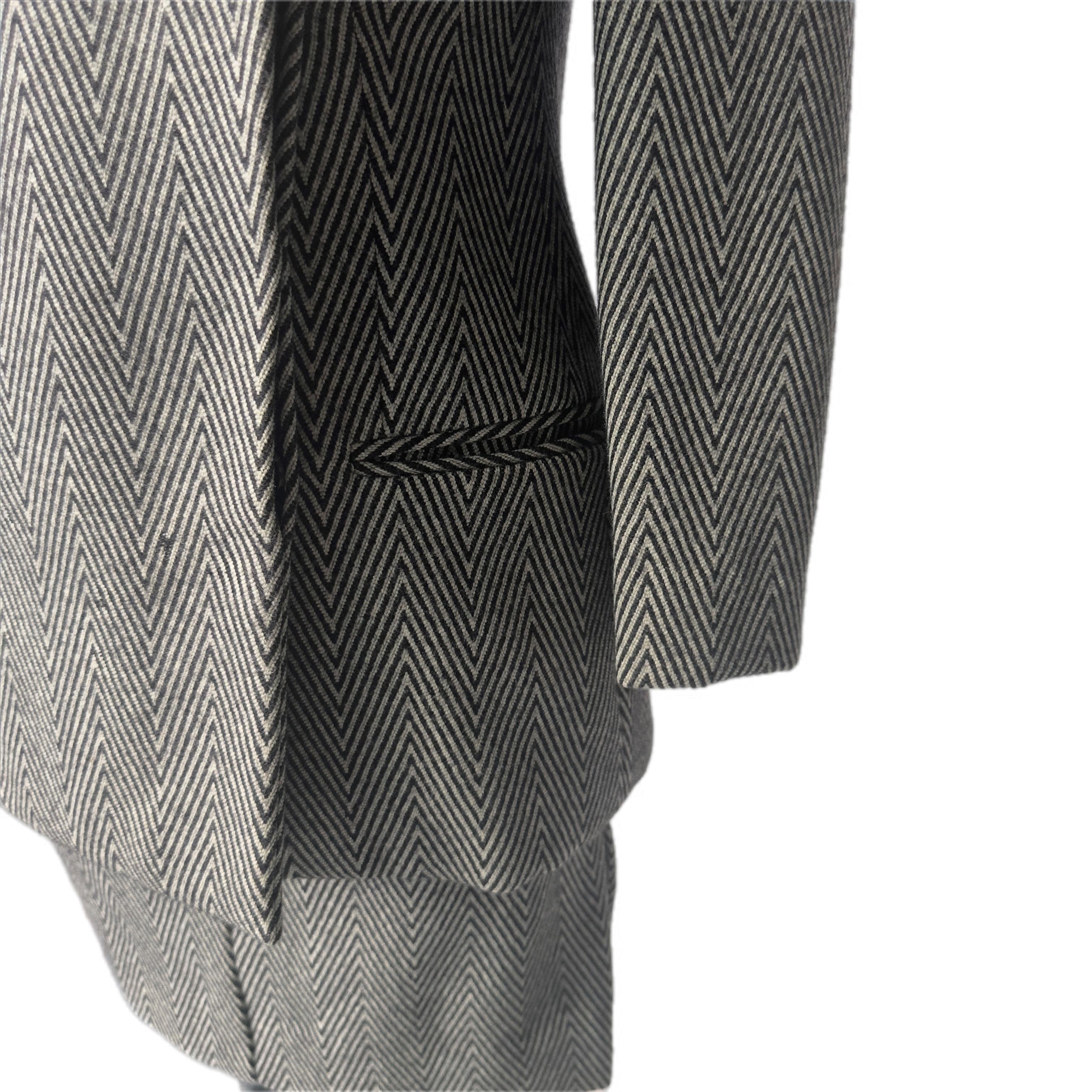 Giorgio Armani Completo Chevron in Lana – Anni ’80, Made in Italy in vendita 1