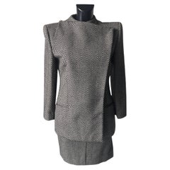 Giorgio Armani Completo Chevron in Lana – Anni ’80, Made in Italy