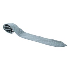 Giorgio Armani Cravatte Grey Jacquard Silk and Cotton Traditional Tie