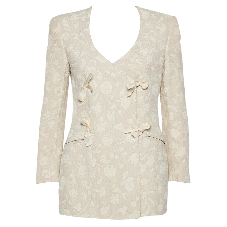 Armani Sequined Tulle Rosette Evening Jacket at 1stDibs