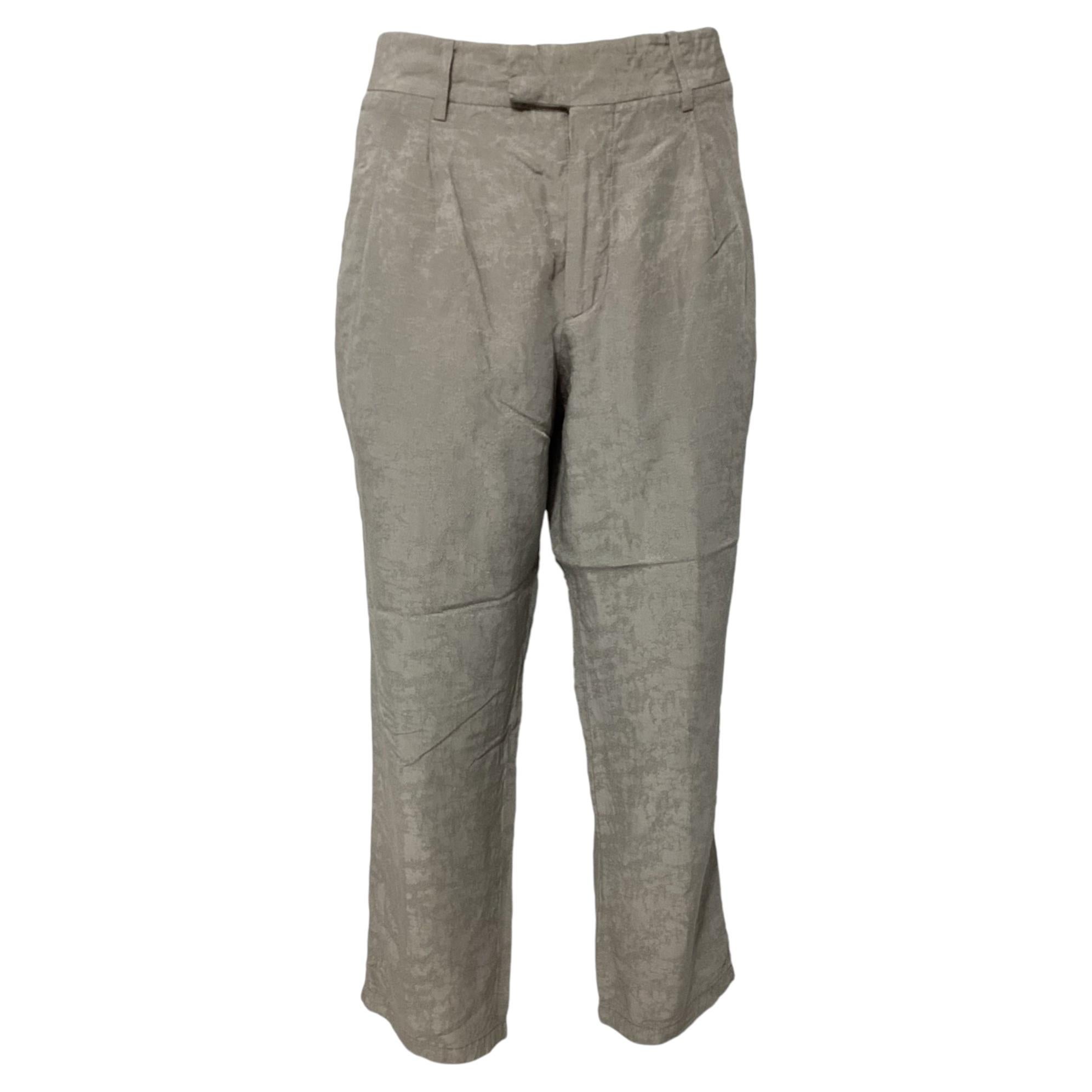 Pre-owned Giorgio Armani Cropped Pants In Grey Cotton In Gray