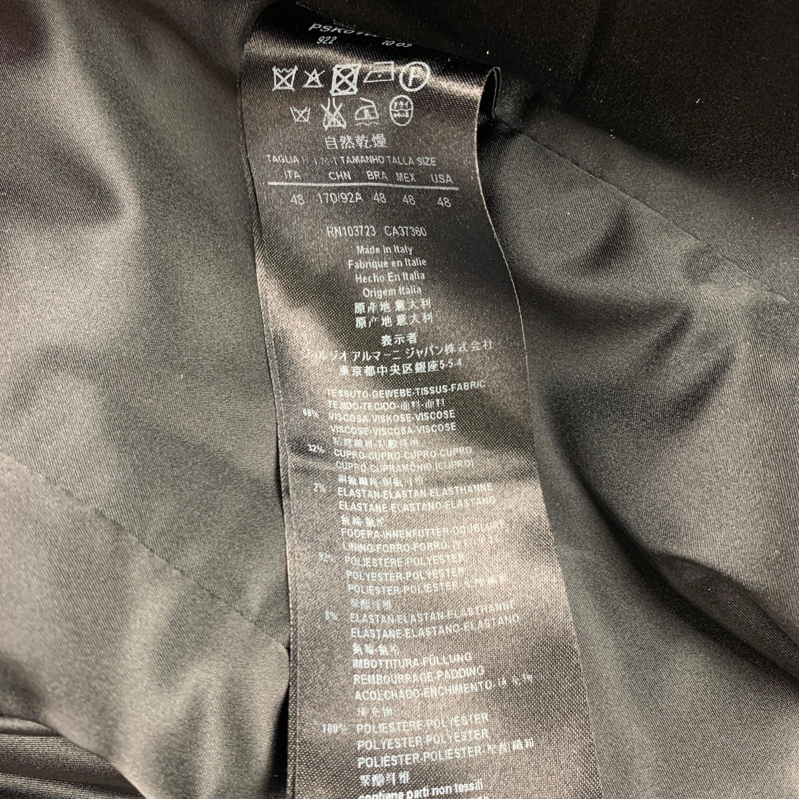 GIORGIO ARMANI Dunkelblaue Weste aus Samt und Viskosemischung im Zustand „Gut“ in San Francisco, CA