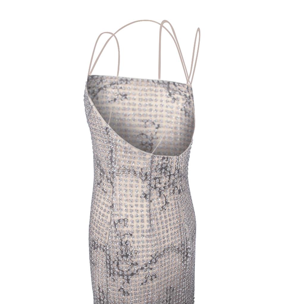 Giorgio Armani Giorgio Armani Kleid Perlen Fleurette auf Tüll Formal Kleid 40 / 6 Neu im Angebot 7