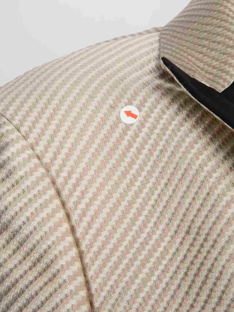 Giorgio Armani blazer rayé écru taille XXXL Bon état - En vente à London, GB