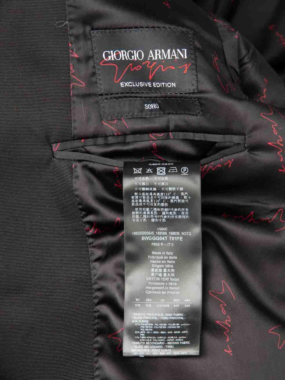 Giorgio Armani blazer rayé écru taille XXXL en vente 1
